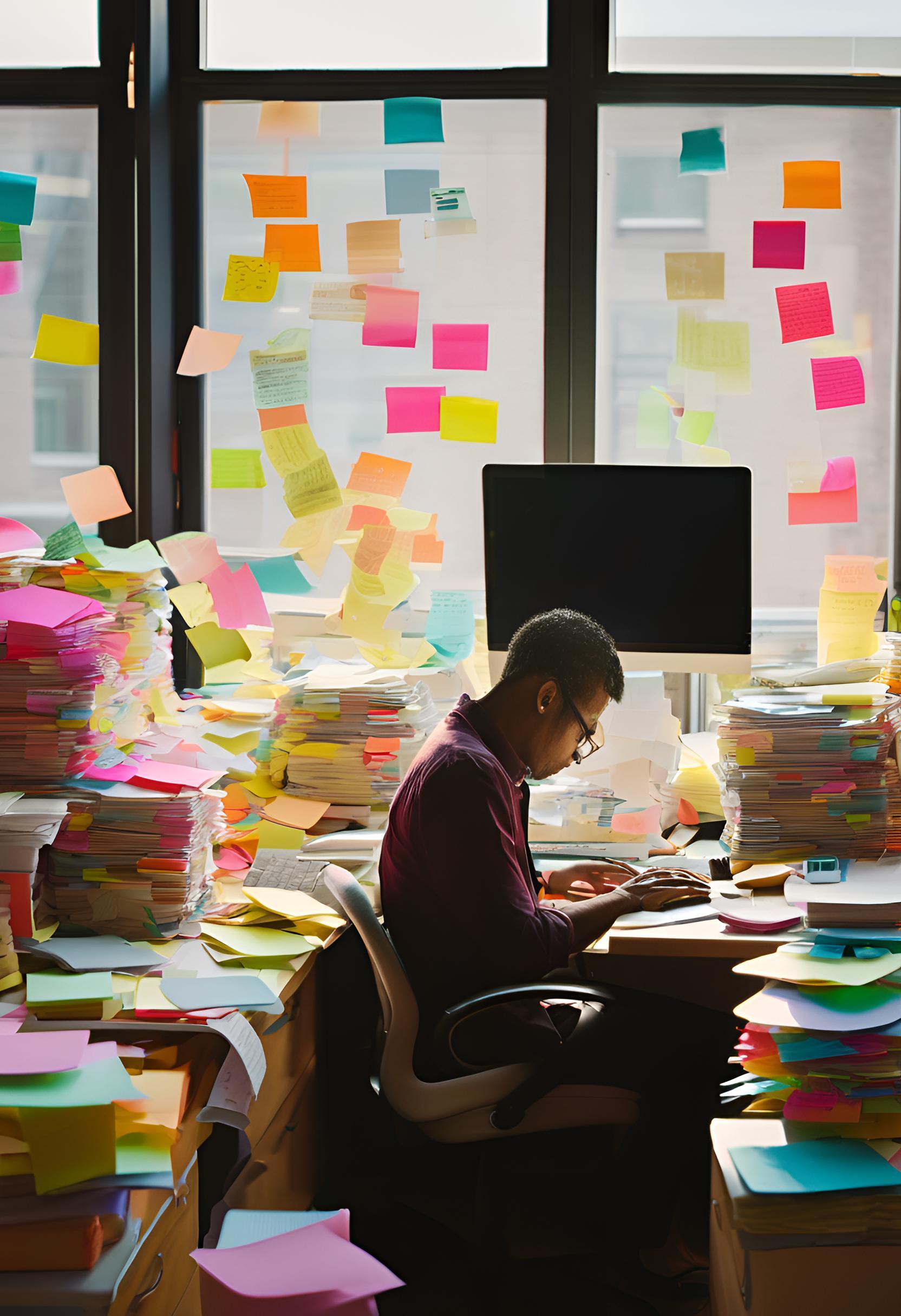 Data chaos - overwhelmed by scattered information